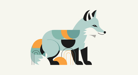 Fototapeta premium Abstract Fox Geometric Design