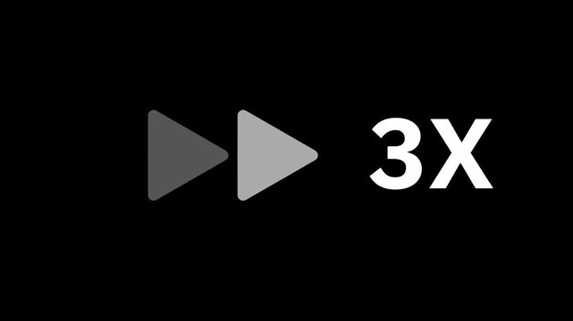 animation to overlay when speeding up a video on a black background