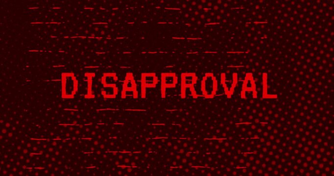 Disapproval text - Red Effect Glitch