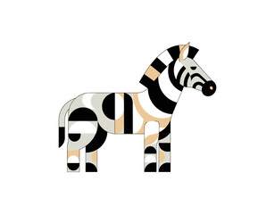 Naklejka premium Stylized Zebra Illustration