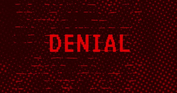 Denial text - Red Effect Glitch