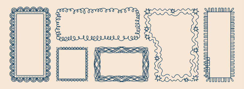 Geometric braided frame borders, Minimalist knot border set, Modern rectangular edge graphics, Clean line frame doodles, Industrial border design elements, Digital document frame outlines, Simple bord