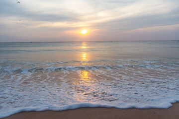 Fototapeta premium Sunrise in Beach Trincomalee Sri Lanka