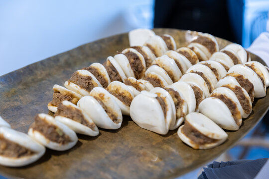 alimento, pan, pan bao, bao, salado, frio, delicioso, aperitivo, asado, blanco, apetitoso, cocci&oacute;n, carne, frio, comida