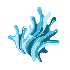 Fototapeta premium Abstract Blue Water Splash and Waves Illustration