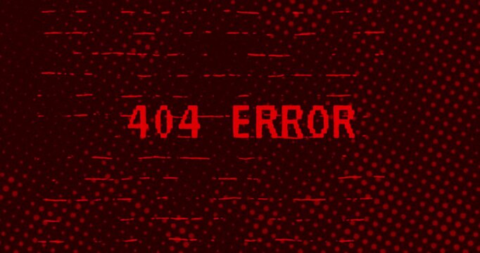 404 Error text - Red Effect Glitch