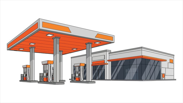  A Minimalist Illustration of Contemporary Fueling and Convenience Infrastructure.