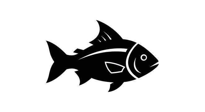 Black fish icon with fins.