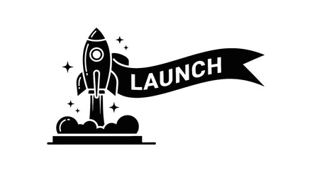 Rocket Ship Launching Into Space. © Bakeke