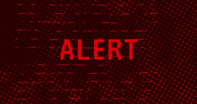 Alert text - Red Effect Glitch