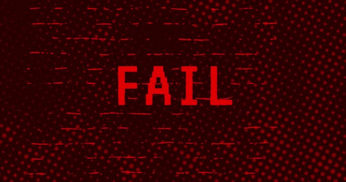 Fail text - Red Effect Glitch	