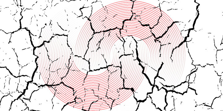 Collection of red concentric circles. Collection of radial sound wave or sonar rings. Pack of radar icon symbols, targets, dashed lines, halftones.eps 10,modern.