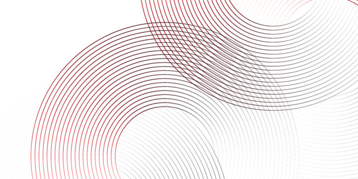 Collection of red concentric circles. Collection of radial sound wave or sonar rings. Pack of radar icon symbols, targets, dashed lines, halftones.eps 10,modern.
