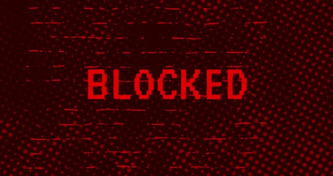 Blocked text - Red Effect Glitch