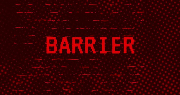 Barrier text - Red Effect Glitch