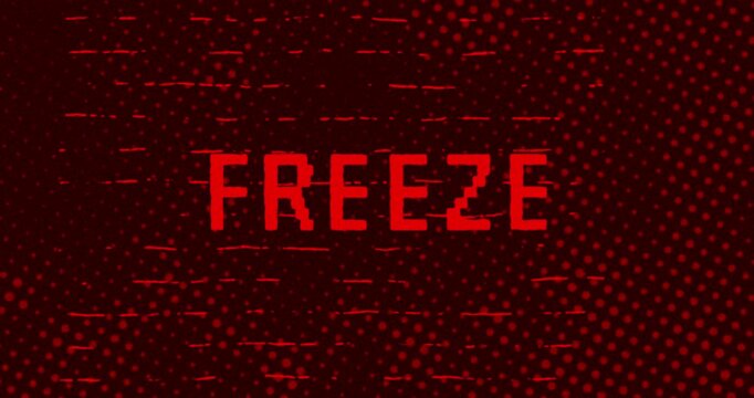 Freeze text - Red Effect Glitch