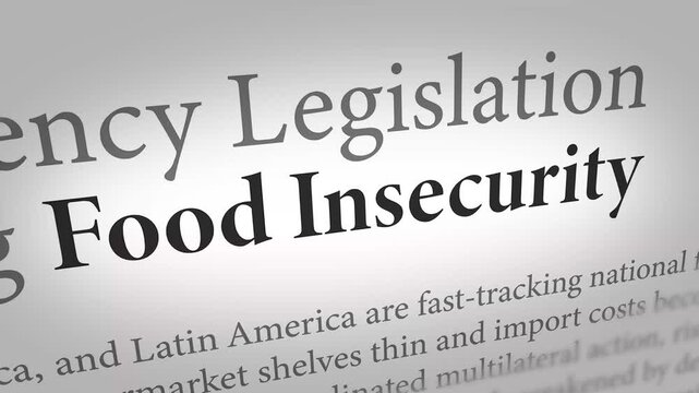 Emergency Legislation Targets Escalating Global Food Insecurity, Hunger Crisis and Supply Chain Disruptions