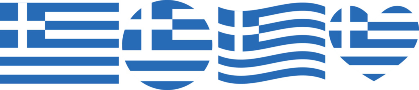 Greece flag illustrator country flags symbol National Collection International  Set