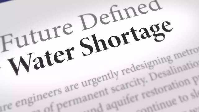 A Future Defined by Water Shortage Becomes a Pressing Global Concern Driving Urgent Conservation and Sustainability Efforts