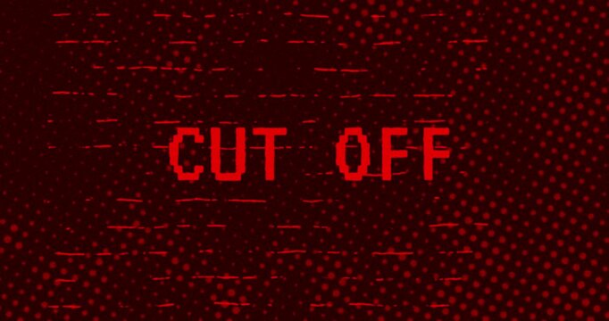 Cut Off text - Red Effect Glitch