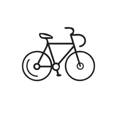 Obraz premium Minimal Bicycle Icon – Simple Line Vector