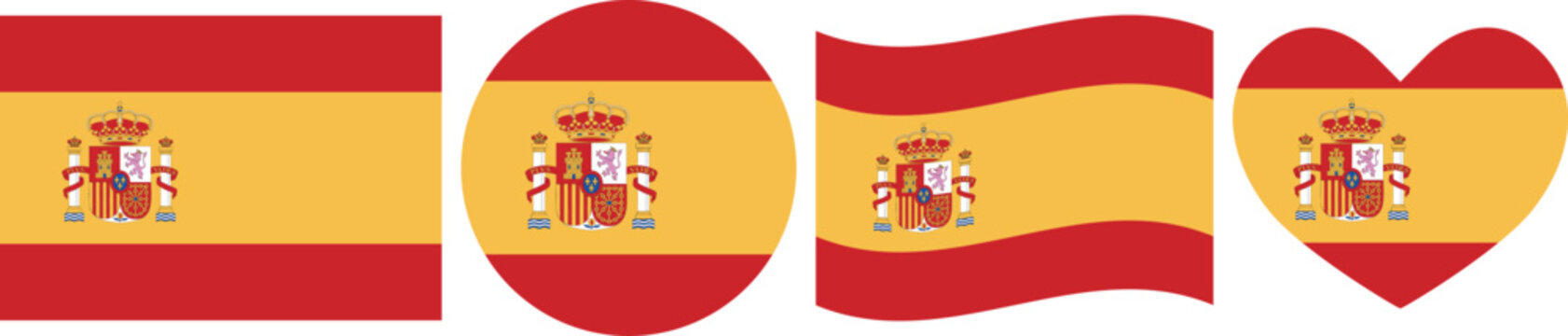 Spain flag illustrator country flags symbol National Collection International  Set