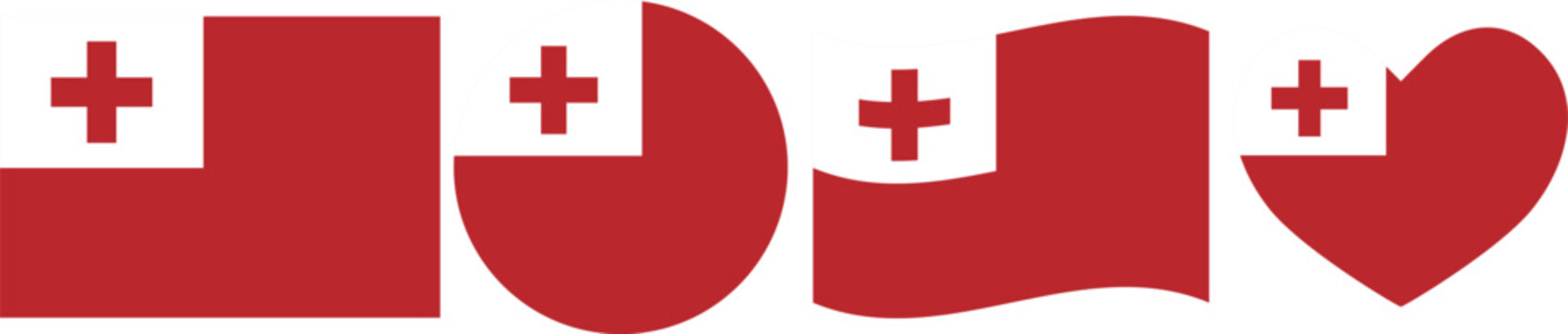 Tonga flag illustrator country flags symbol National Collection International  Set