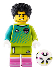 Naklejka premium Dortmund - Deutschland 6. Mai 2026 - Lego Minifigur Torhüter mit Ball