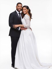 Naklejka premium Wedding couple portrait