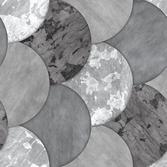 Luxury Seamless Geometric Patterns with Marble, Wood, and Stone Textures, Elegant Inlay Mosaic Backgrounds for Interior Design and 3D Rendering.  © Olena