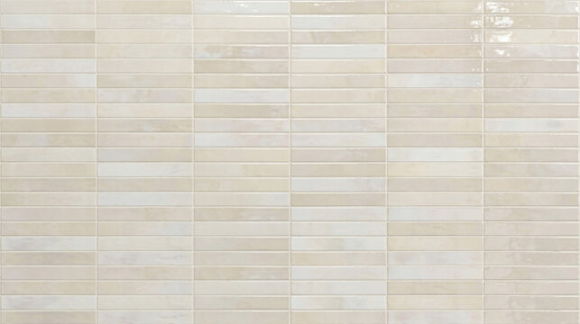 Elegant cream colored ceramic wall tiles arranged in a horizontal linear pattern for modern interior design and architectural finishing.