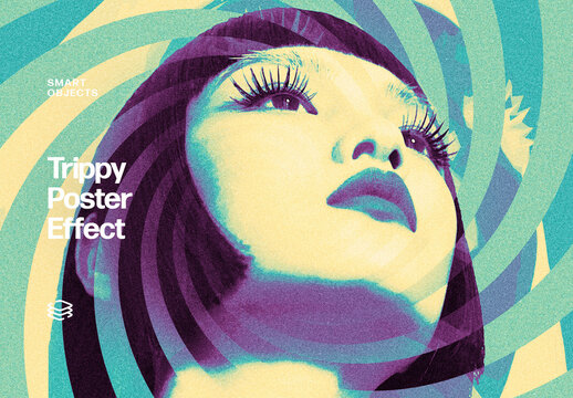 Trippy Photo Effect &ndash; Hypnotic for Album Cover & Social Media (PSD)