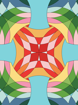 Abstract Background Design with Geometric Texture, Vibrant Modern Colorful Summer Tones, Bright Wall Art Bold Modern Aesthetic