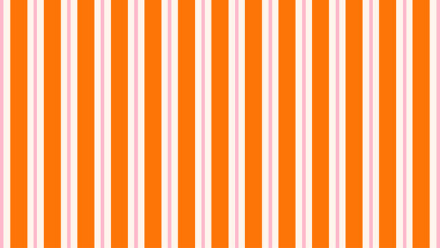 Seamless orange striped pattern in bold retro style. Bright vertical lines for textile, packaging, branding and summer design