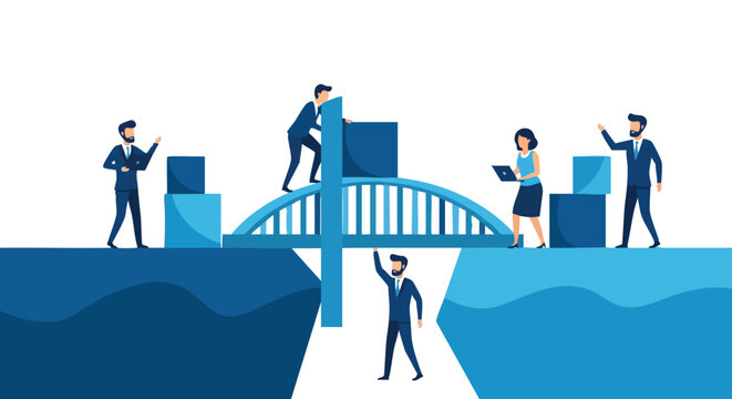 Collaborative B2B team engineering strategic infrastructure to bridge market gaps and drive digital transformation