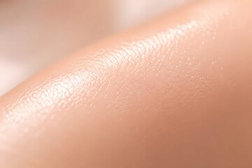 Fototapeta premium Abstract extreme macro of glossy liquid texture resembling skin barrier surface with soft fluid waves for biotech skincare and cosmetic background