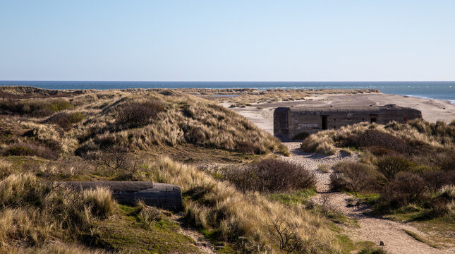 Bunker at Grenen, Skagen, in northern Jutland, Denmark.
