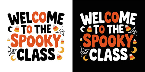 Obraz premium Halloween themed typography design for a spooky classroom school event