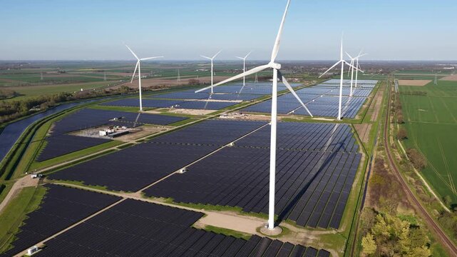 Eekerpolder Solar Park Groningen Aerial.