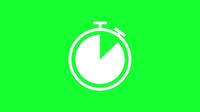 Stopwatch Countdown Circle Progress Timer 1 Half Quarter Animation 4K
