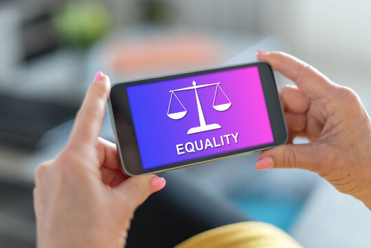 Equality concept on a smartphone