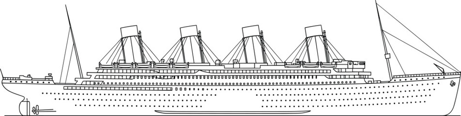Ship Icon Set with Cruise, Ocean Liner, Maritime, and Sailing Vessel Illustrations for Vector Design Projects © Abdur