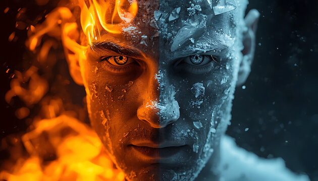 Duality of fire and ice face