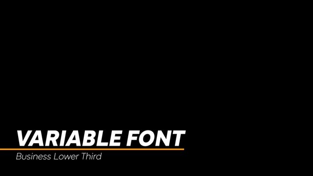 Business Presentation Clean Lower Third (Variable Font)