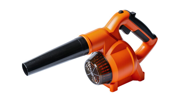 Orange Electric Leaf Blower with Nozzle and Handle