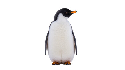 Fluffy adult Humboldt penguin standing facing forward © Solene