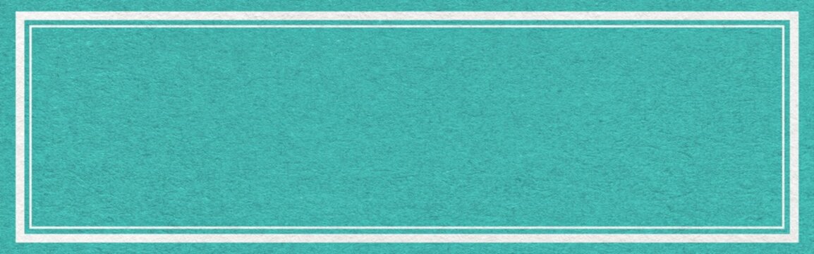 Light teal textured paper background with white double frame border and copy space for website header banner template