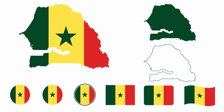 The Senegal map and flag icons display national symbols prominently.