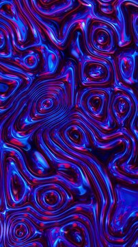 Abstract Iridescent Liquid Waves Seamless Loop Background