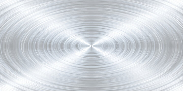 Abstract brushed metal spiral circle texture with silver steel curves and circular metallic gray design wallpaper